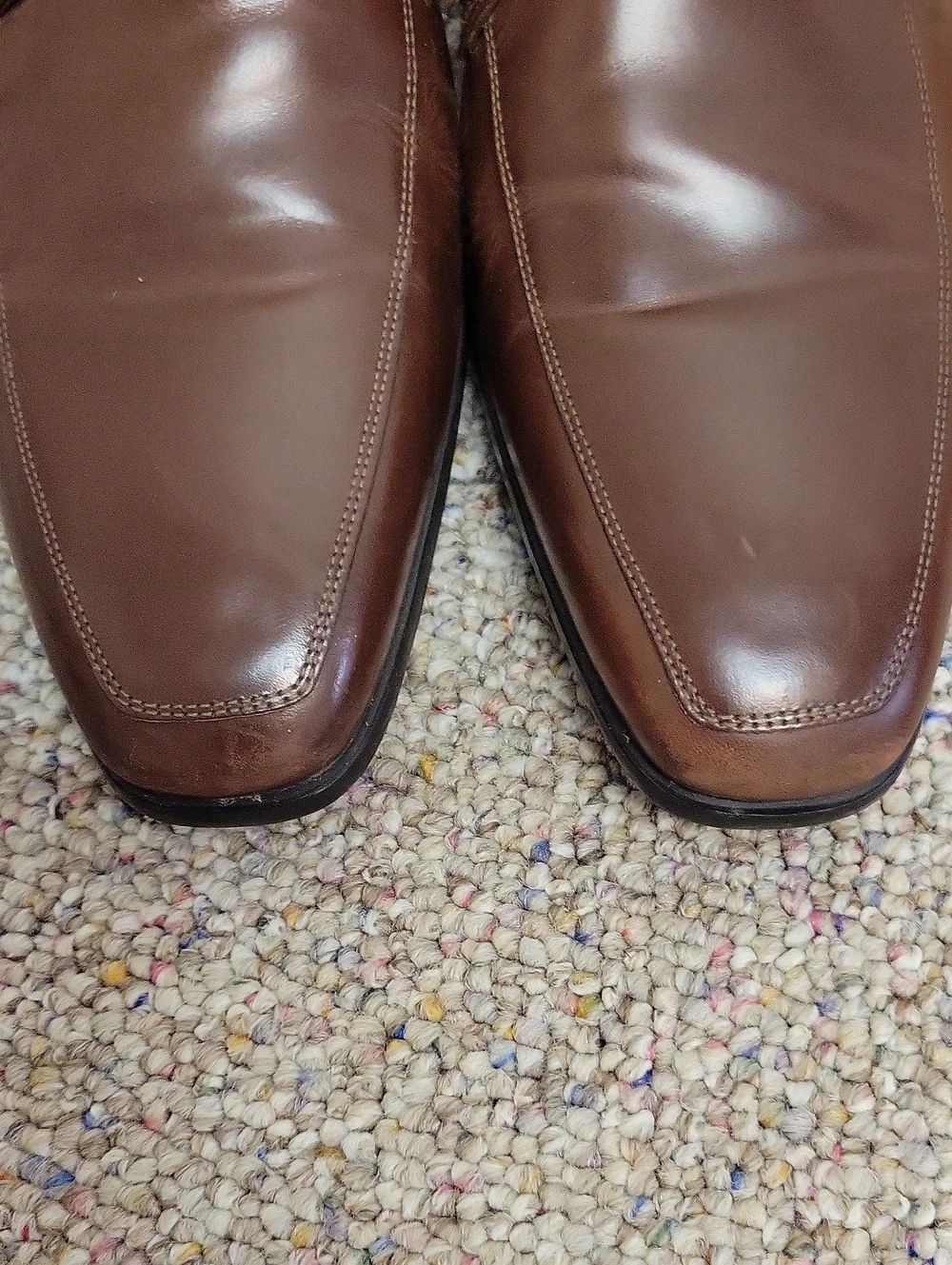 Santoni Brown Leather Lace-Up Derby Shoe Men's 11EE Office Business Quiet Luxury